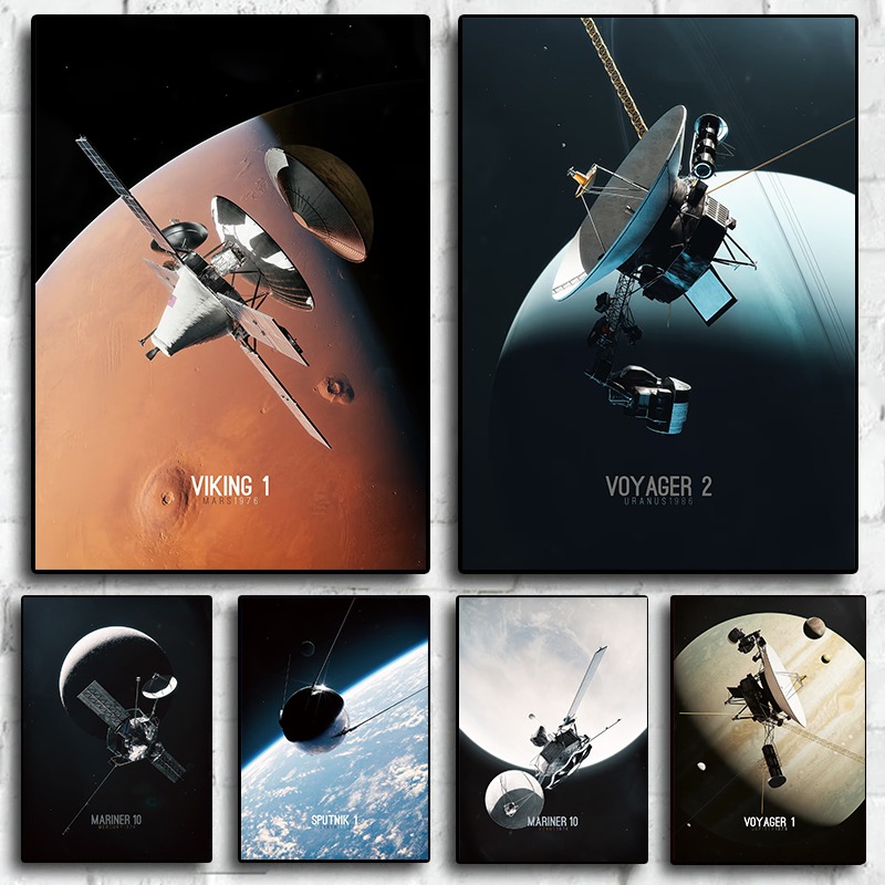 Star Map Poster - Solar System Exploration Canvas Art NASA