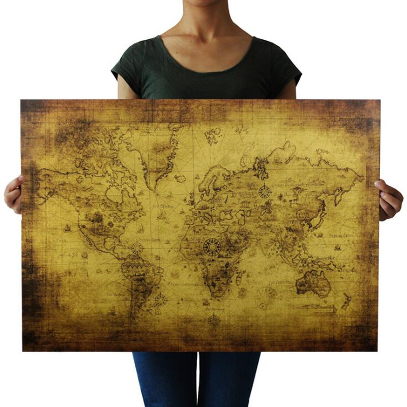 Star Map Poster - Large 72.5X51.5cm Vintage The Old World