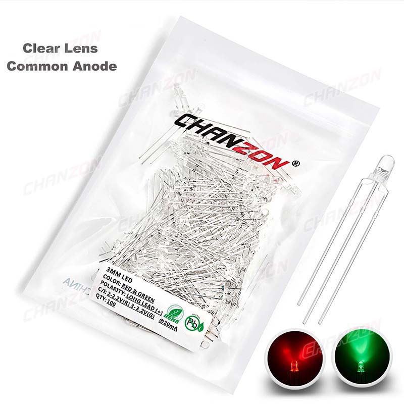 Bicolor 3 mm LED Light Emittin - Hobby Is Science 评论和价格