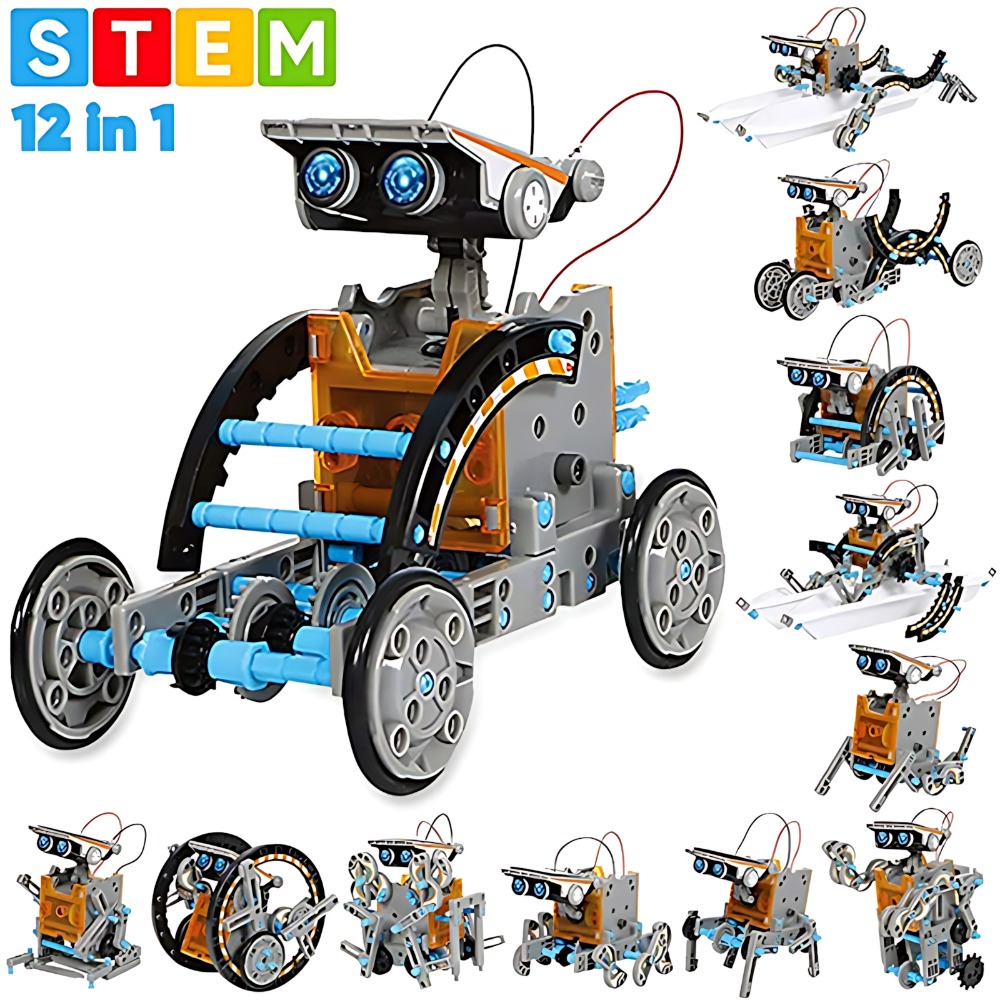 Solar Robot Building Blocks 12 - Science Project Robot 评论和价格