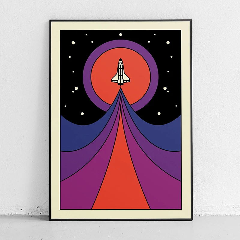 Retro Abstract Space Shuttle S - Star Map Poster 评论和价格