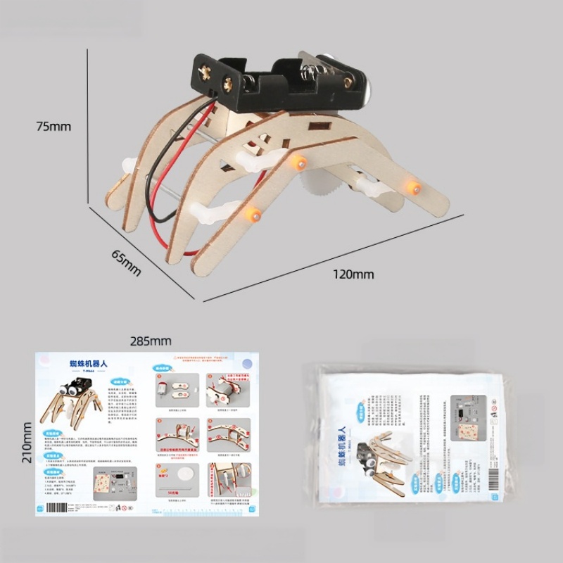 Diy Handmade Walking Spider Ro - Science Project Robot 评论和价格
