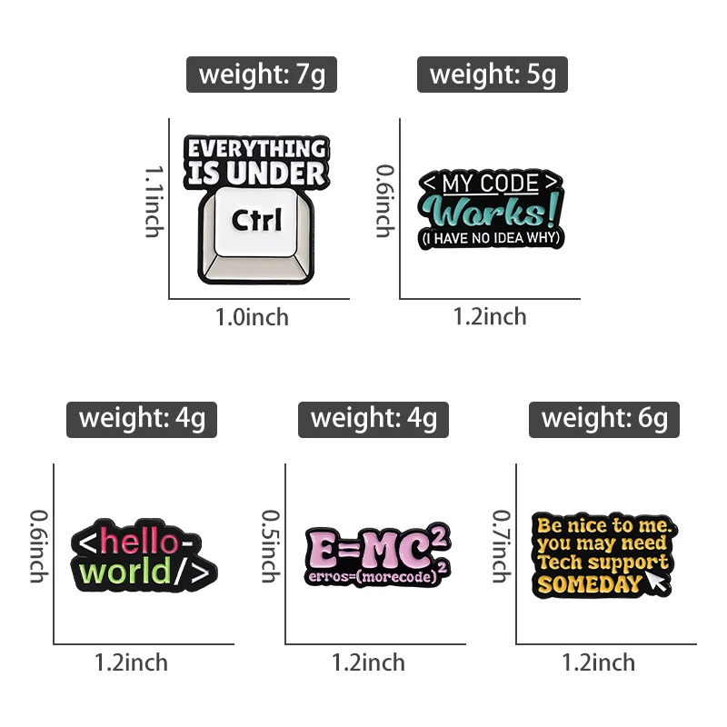 Program Code Sets Enamel Pins  - Science Bob 评论和价格