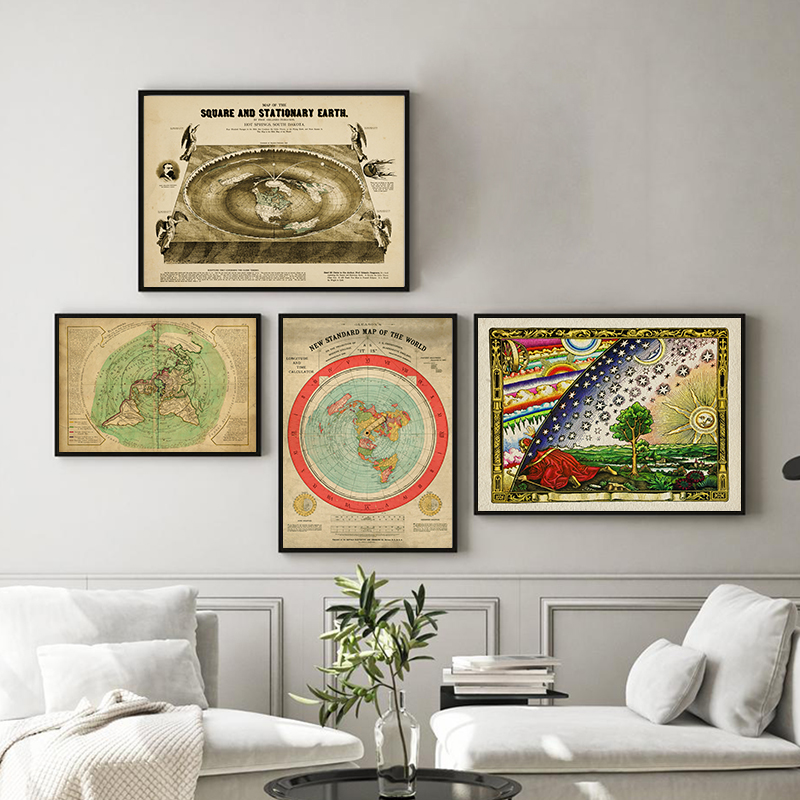 New Standard World Map Print F - Star Map Poster 评论和价格