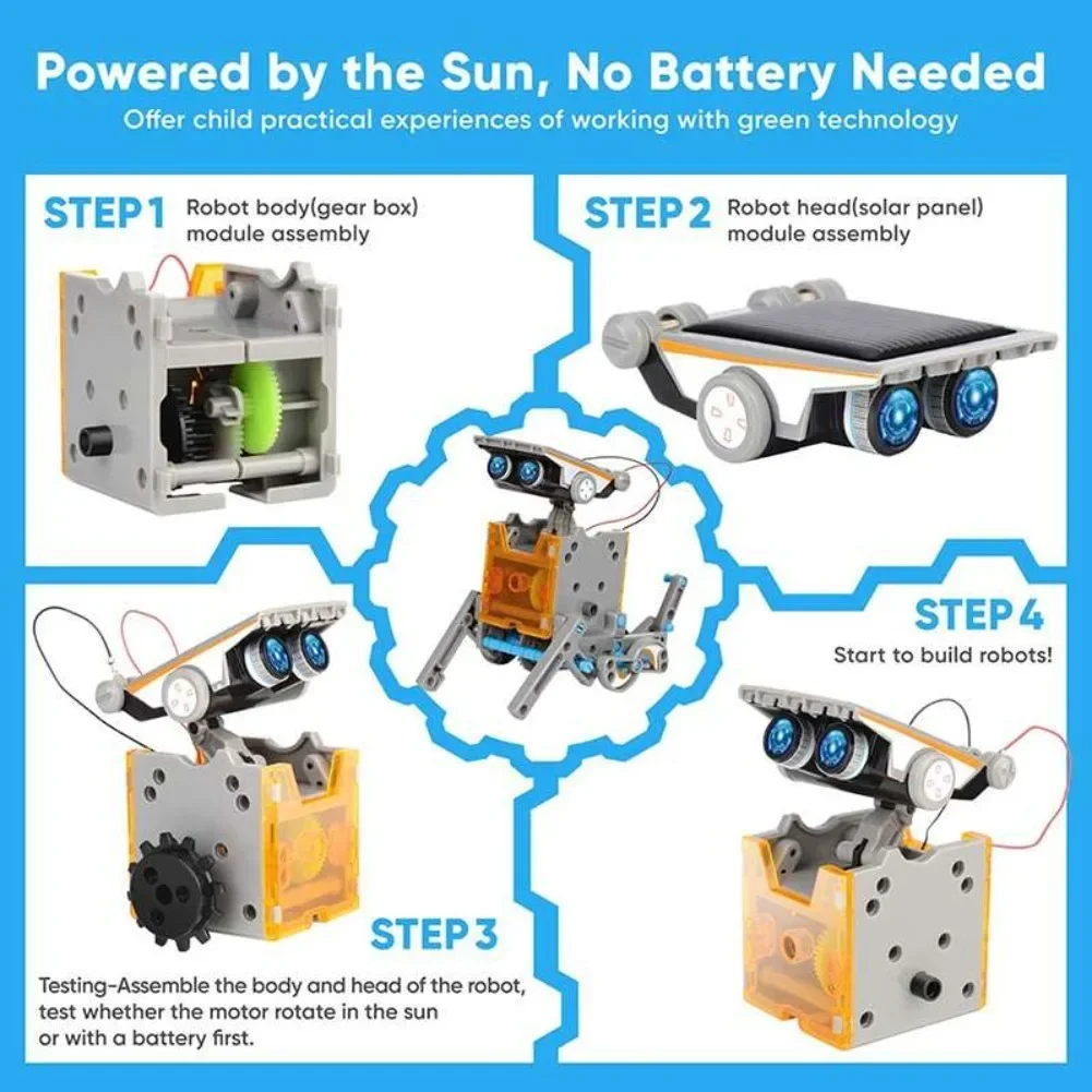 13 in 1 Solar Powered Robot Sc - Science Project Robot 评论和价格