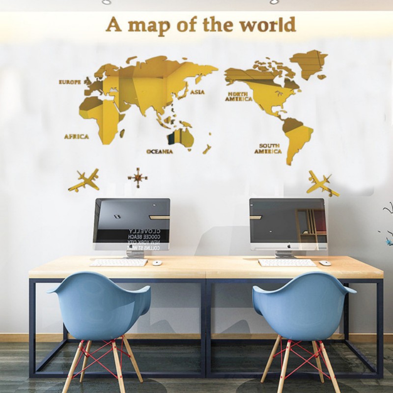 Nordic World Map Acrylic 3D Wa - Star Map Poster 评论和价格